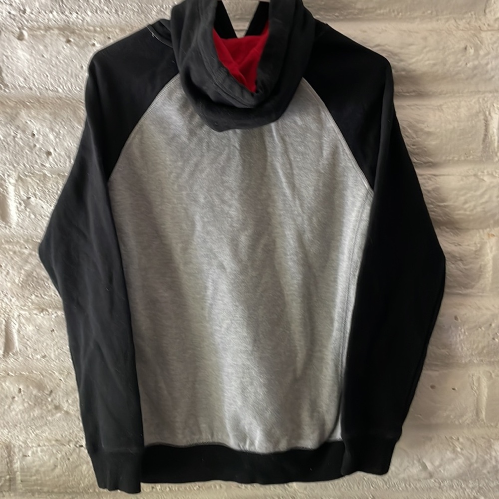 Adidas big kids gray/red/black hoodie - Picture 3 of 4